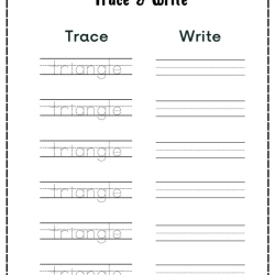 Trace And Write The Shape Download Worksheet