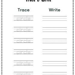 Trace And Write The Shape Worksheet