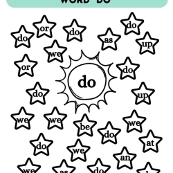 Find And Colour The Sight Word For Grade 1 Worksheet