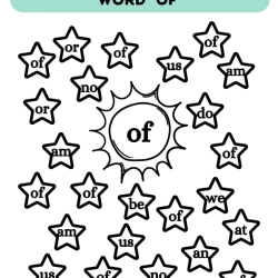 Find And Colour The Sight Word For Grade 3 Worksheet