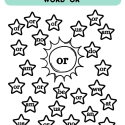 Find And Colour The Sight Word For Grade 4 Worksheet