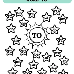 Find And Colour The Sight Word For Grade 5 Worksheet