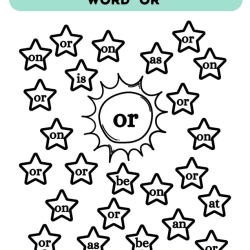 Find And Colour The Sight Word For Kids Worksheet