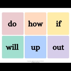 Frys Sight Words For Kids Worksheet