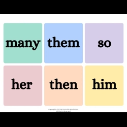 Frys Sight Words For Kindergarten Worksheet