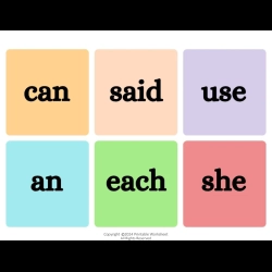 Frys Sight Words To Print Worksheet