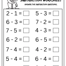 Answer The Subtraction For 2nd Grade Worksheet