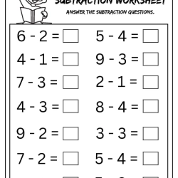 Answer The Subtraction For 4th Grade Worksheet
