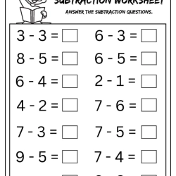 Answer The Subtraction For 5th Grade Worksheet