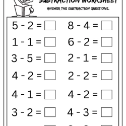 Answer The Subtraction For Grade 4 Worksheet