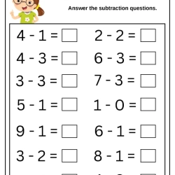 Answer The Subtraction Worksheet Pdf File