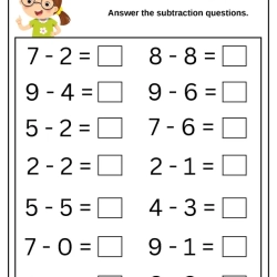 Answer The Subtraction Worksheet To Prints
