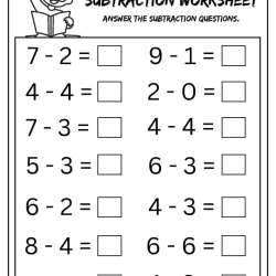 Answer The Subtraction Worksheet