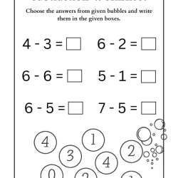 Choose The Answer Of Subtraction Free Download Worksheet