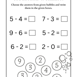 Choose The Answer Of Subtraction Printable Worksheet