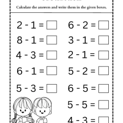 Subtraction Worksheet Downloads