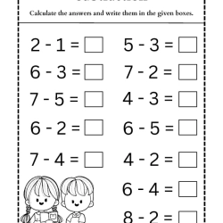 Subtraction Worksheet For 2nd Grade