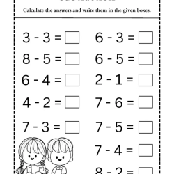 Subtraction Worksheet For 5th Grade