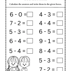 Subtraction Worksheet For 6th Grade