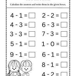 Subtraction Worksheet For Grade 2