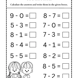 Subtraction Worksheet For Grade 3