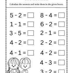 Subtraction Worksheet For Grade 4