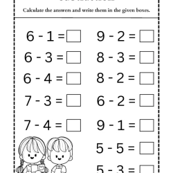 Subtraction Worksheet For Grade 5