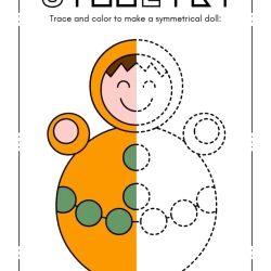 Trace Symmetrical Worksheet For 1st Grade