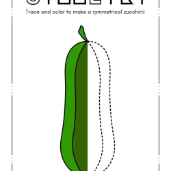 Trace Symmetrical Worksheet For Kids