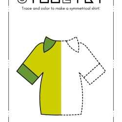 Trace Symmetrical Worksheet For Kindergarten