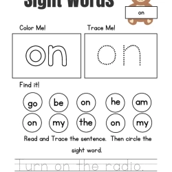 Free Sight Words Tracing Worksheet For 6th Grade