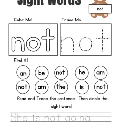 Free Sight Words Tracing Worksheet For Grade 3