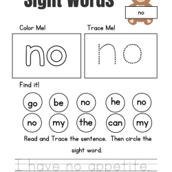 Free Sight Words Tracing Worksheet For Grade 5