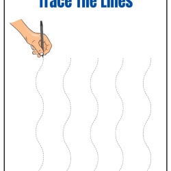 Free Trace The Lines Worksheet For 1st Grade