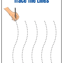 Free Trace The Lines Worksheet For Kids