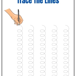 Free Trace The Lines Worksheet For Kindergarten