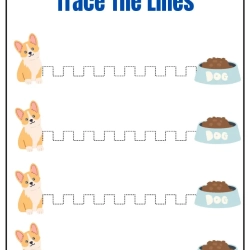 Printable Trace The Lines For Free Worksheet