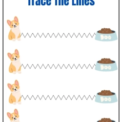 Printable Trace The Lines For Kids Worksheet