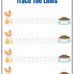 Printable Trace The Lines For Kindergarten Worksheet