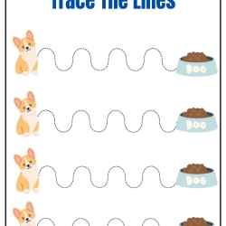 Printable Trace The Lines Pdf File Worksheet