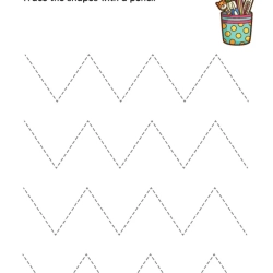 Printable Trace The Shapes Worksheet Downloads