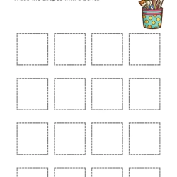 Printable Trace The Shapes Worksheet For 1st Grade
