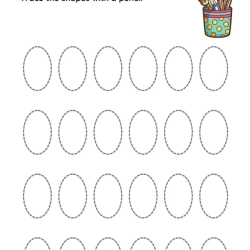 Printable Trace The Shapes Worksheet For 3rd Grade