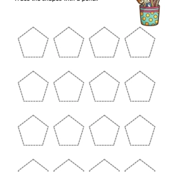 Printable Trace The Shapes Worksheet For Grade 2