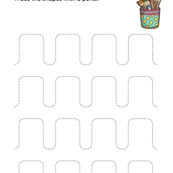 Printable Trace The Shapes Worksheet Free Downloads