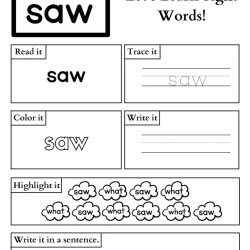Read And Trace Sight Words For 1st Grade Worksheet