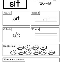 Read And Trace Sight Words For 2nd Grade Worksheet