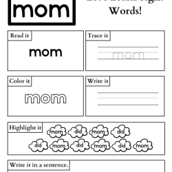 Read And Trace Sight Words For Grade 3 Worksheet