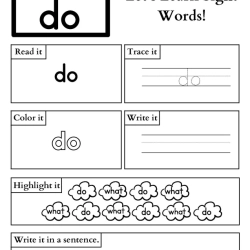 Read And Trace Sight Words Free Download Worksheet