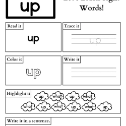 Read And Trace Sight Words To Print Worksheet